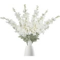 thumbnail image 4 of A set of 10 Artificial Flowers Delphinium 33.5in Long Stem Faux Silky Larkspur Flowers Arrangement Decoration, Lifelike Fake Flowers for Tall Vase Home Wedding Party Decor, 4 of 7