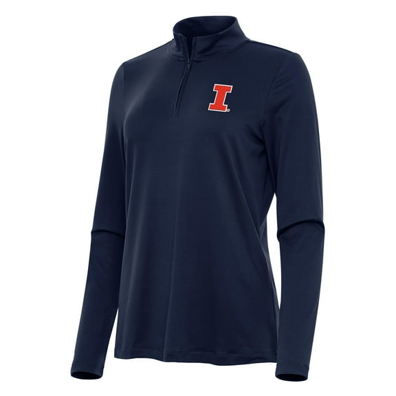 Women's Antigua Navy Illinois Fighting Illini Reprocess Quarter-Zip Top