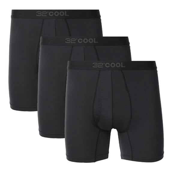 Boxer Brief Active Cool Mesh de secado rápido de 32 grados, paquete de 3