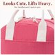 thumbnail image 5 of Lonchera aislante LOVELYWIND de pana, 27 x 19 x 20 cm, color rosa, 5 of 7
