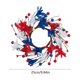 thumbnail image 3 of Adornos colgantes para la puerta con corona del Día de la Independencia, anillo de vela de plástico azul artificial 9,84 pulgadas, decoración de pared de portavelas navideñas, acento festivo en la, 3 of 6