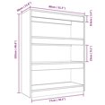 thumbnail image 4 of vidaXL Adult Cube Bookcase & Room Divider, Grey Sonoma, 80x30x103 cm, 4 of 6