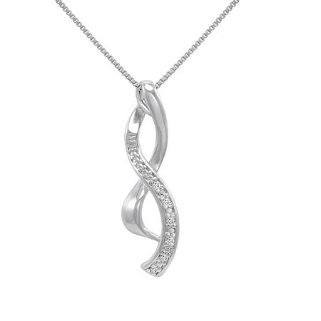 - Journey Diamond Infinity Pendant - Necklace in Sterling Silver ( 18