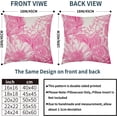 thumbnail image 5 of Vintage Flowers Pillow Covers 16x16 Inch Set of 2 Hot Pink Floral Leaves Decorative Square Throw Pillows for Couch Rustic Square Pillow Cases Home Decor for Living Room Sofa Porch Outdoor, 5 of 6