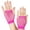 Pink, variant on Mesh Short Gloves Party Punk Half Finger Mesh Stretch Color Diamond Gloves