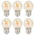 thumbnail image 1 of 6 bombillas LED vintage G45 doradas con base E27 para decoración del hogar, 6 W, luz cálida., 1 of 14