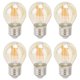 thumbnail image 1 of 6 bombillas LED vintage G45 doradas con base E27 para decoración del hogar, 6 W, luz cálida., 1 of 14
