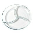 thumbnail image 4 of CATIEBYE Transparent Glass Divided Plate with Portion Control for Storage, Picnics, and Meal Prep, 4 of 6