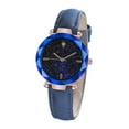 thumbnail image 2 of Reloj de cuarzo para mujer, relojes para mujer y lujoso reloj de cuarzo con correa de cuero y espejo., 2 of 3