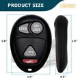 thumbnail image 3 of AKS KEYS Replacement Keyless Remote Fob for GM 2001 - 2007 4B FCC# L2C0007T (25 Pack), 3 of 6