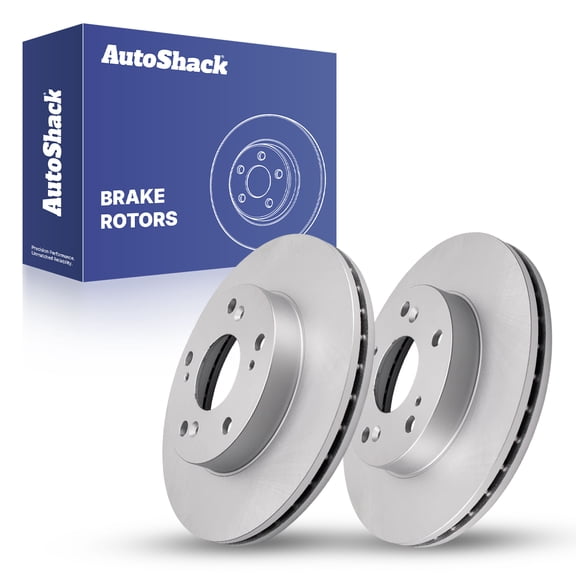 AutoShack Front Vented Coated Brake Rotors 2-PC Set Replacement for 2004-2011 Honda Civic 2011-2015 Honda CR-Z 2002-2006 Acura RSX ArmorStop 10.3" (261.5 mm)