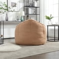 thumbnail image 5 of 37.4" Bean Bag Couch with Memory Foam for Adults,Microfiber Upholstered Lazy Sofa with Ottoman for Bedroom,Living Room,Study,Game,Tan, 5 of 8