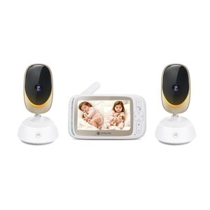 Motorola VM85-2 Connect Baby Monitor with 2 Cameras and 5 Inch Split Screen Display