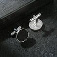 thumbnail image 3 of Stainless Steel Cufflinks For Men, Tuxedo Shirt Cuff Links Shirt Accessories Unique Business Groom Wedding Black Silver Gold Jewelry Gift for Son, Father, Husband, Boyfriend, 3 of 6