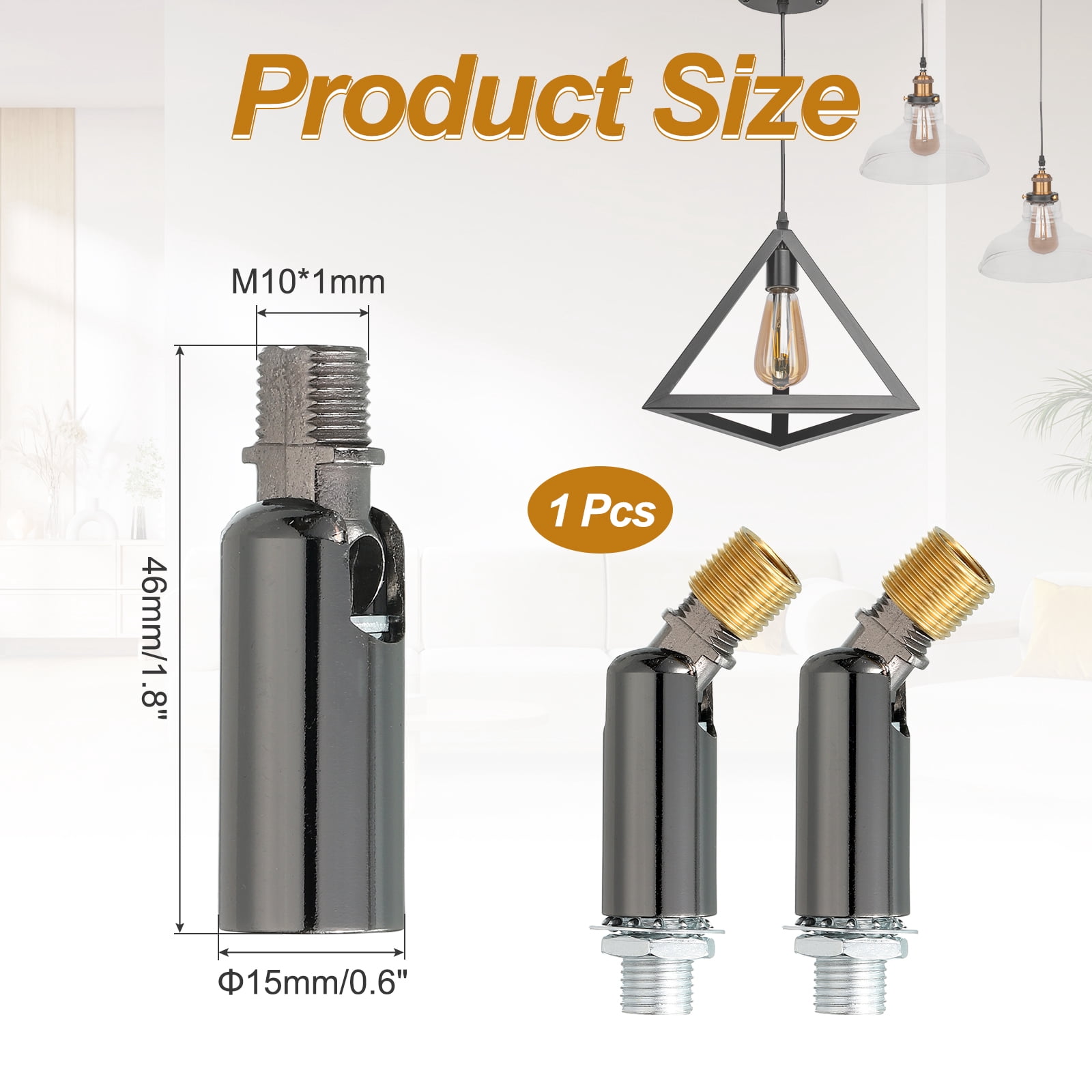 Sloped Ceiling Adapter, 180 Degree 46x15mm M10 Fine Thread Sloped