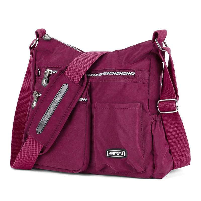 JAHH Women's Fashion Solid Color Nylon Crossbody Bag for