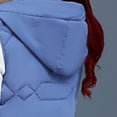 thumbnail image 4 of Mujeres moda con capucha cremalleras delgadas sin mangas cremallera sólido cálido abrigo Tops chaleco Fridja  qr787, 4 of 4