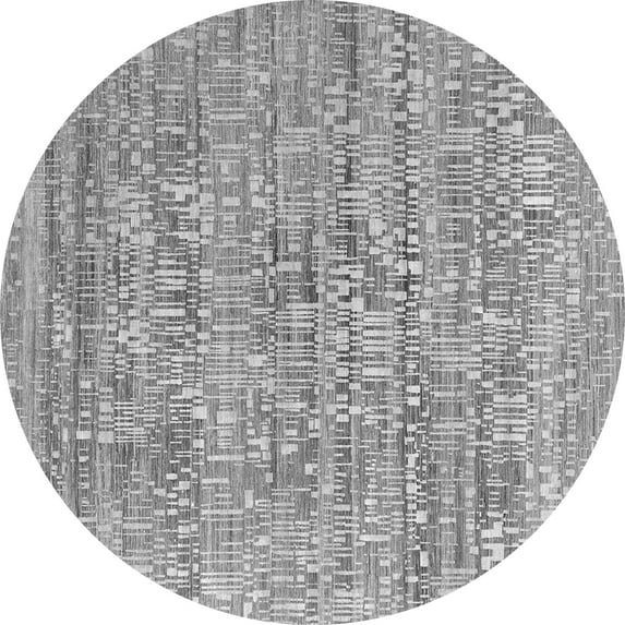 Ahgly Company Indoor Round Oriental Gray Industrial Area Rugs, 4' Round