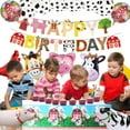 thumbnail image 2 of 72 Pcs Fournitures de Fête d'Anniversaire de Ferme pour Enfants Décorations de Fête à Thème d'Animaux de la Ferme Bannière d'Anniversaire d'Animaux Ballons de Marche d'Animaux de la Ferme Ballons à Imprimé Vache Pics à Gâteau Cochon Âne, 2 of 6
