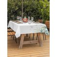 thumbnail image 3 of Outdoor Table Cloth with Umbrella Hole and Zipper, Weeping Teal Botanical Waterproof Rectangle Tablecloth 54"x80", Spring Eucalyptus Leaves Washable Table Cover for Outside Party Patio Picnic, 3 of 8
