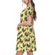 thumbnail image 2 of Disketp Roosters In Farm para Vestido de Manga Corta para Mujeres, Vestidos de Verano para Mujeres, Casual y Holgado para la Playa, 2 of 6