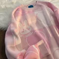 thumbnail image 1 of Cartoon Rabbit Y2k Harajuku Kawaii Retro Cute Round Neck Pullover Sweater Pattern Knitted Warm Loose Oversized Sweatshirt Women  FGS, 1 of 7