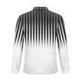thumbnail image 4 of ZCFZJW Men's Striped Polo Shirt Long Sleeve Quarter Zip Pullover Sweater Casual Golf Shirts Vintage Striped Collar V Neck Tie Dye Graphic Fitness Tees Tops Black XL, 4 of 5