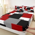 thumbnail image 3 of Castle Fairy Boys Girls Geometric Square Bed Sheets,Minimalist King Sheets, 3 of 7