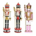 thumbnail image 3 of veasfak Wooden Nutcracker Puppet Statue Kids Traditional for Shelves Holiday +Nutcracker StyleL, 3 of 9