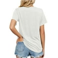 thumbnail image 5 of USSUMA Womens Tank Tops Women's Fashion Casual Solid Color Buttons Comfortable Short Sleeve Sweatshirt Tops Blouse lounging up to 6 Off White 6Rayon L, 5 of 6