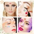 thumbnail image 7 of 10 Sheets Eye Body Face Gems Self Adhesive Face Rhinestones for Makeup Face Gems Temporary Stickers Diamonds Face Stickers Gems for Face Eye Body Decorations and Nail Art Accessory colorful, 7 of 7