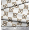 thumbnail image 2 of Soimoi Brown Cotton Voile Fabric Geometric & Floral Block Print Fabric by the Yard 42 Inch Wide, 2 of 3