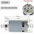 thumbnail image 6 of Rs550 DC motor 12v 14.4V 16.8v 18V 25v micro engine electric motors with 9/11/12/13/14/15 teeth high torque gear box for drill, 6 of 6