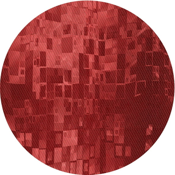 Ahgly Company Indoor Square Patterned Love Red Area Rugs, 3' Square