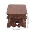 thumbnail image 2 of CRAFTHROU Wood Plant Display Coffee Rustic Design Flower Stool Wood Indoor Decoration 1Pcs, 2 of 7