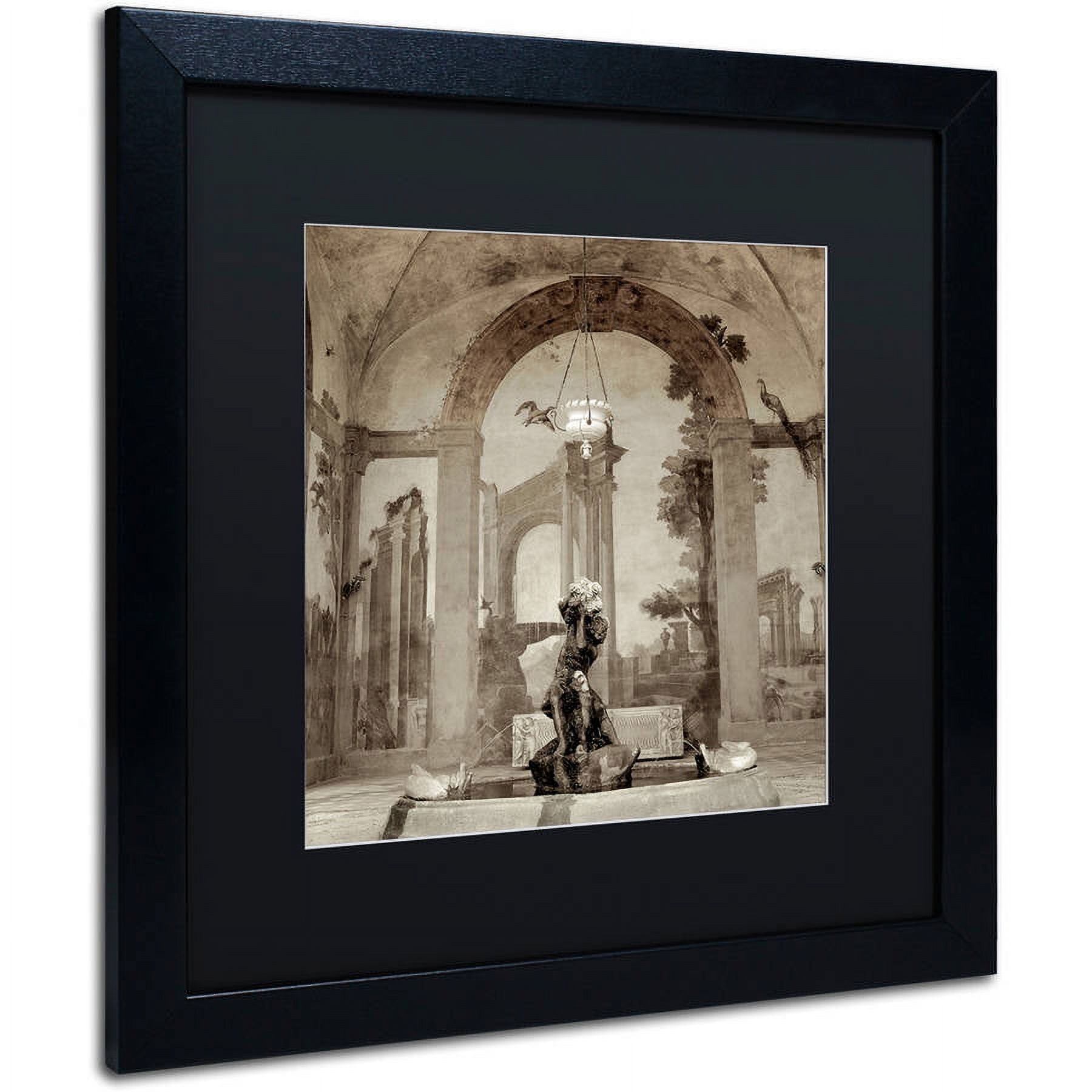 Trademark Fine Art "Lombardy Giardini I" Canvas Art by Alan Blaustein, Black Matte, Black Frame