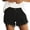 Black, variant on Women's Jean Shorts Stylish High Waist,Button Fly Distressed Ripped Frayed Hem Shorts,Premium Casual Summer Denim Shorts for Weekend Getaways