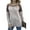 Apricot, variant on Women Colorblock Side Split Round Neck Raglan Long Sleeve Shirt