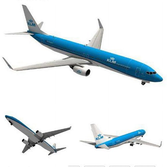 1 100 Boeing 737 Avion Hollandais Compagnies Aériennes Modèle en Papier 3D Jouets Faits à la Main