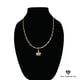 thumbnail image 1 of Collar de oro de 14 quilates con colgante de corona de diamantes, el mejor regalo unisex para madre, padre, novia, novio, ella, él, collar de cadena Figaro de 14 quilates de Aria Jeweler Daily, 1 of 5