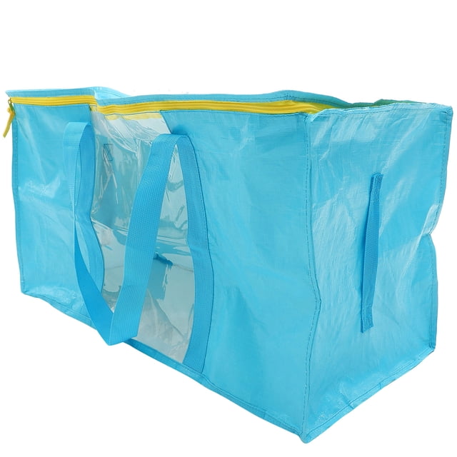 unbranded Bolsa Organizadora Para Ropa Impermeable Azul Con Ventana Para Guardar Ropa Y Textiles