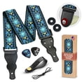 thumbnail image 1 of Correa de guitarra Art Tribute ajustable con tejido jacquard con púas, 1 of 9