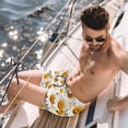 thumbnail image 2 of luoweisi Men's Beach Shorts Quick Dry Swim Trunks with Mesh Lining Daisy XL, 2 of 5