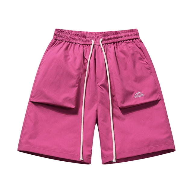 Kovlvoll Athletic Shorts for Men Elastic Waist Drawstring Summer Lightweight Breathable Workout Shorts with Pockets