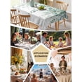 thumbnail image 5 of Teal Eucalyptus Leaves Tablecloth Rectangle Table Cloth 60x102 , Waterproof Tablecloth Outdoor Table Cloth, Spring Floral Summer Botanical Washable Table Cover for Kitchen Dining Party, 5 of 8