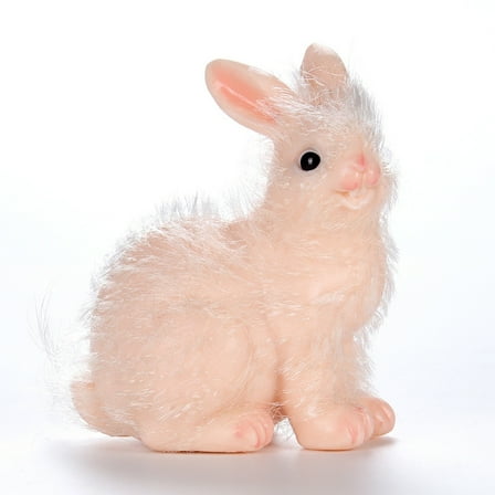 KUFptva Realistic Rabbit Doll for Child Silicone Rabbit Model Toy Reborns Pet Raise Figurine for Kids Collectable
