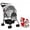 Light Grey, variant on Dapmiu Pet Stroller with Removable Carrier,8KG Capacity Dog & Cat Stroller,Foldable with 360 Wheels & Safety Belt - Breathable Mesh,Large Storage Basket,Ideal for Walking,Shopping, and Travel