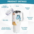 thumbnail image 4 of SKYSONIC Insulated Tumblers with Lids and Straws Handles 40oz Water Bottle Cartoon Horse Travel Mug Reusable Stainless Steel Thermos Vacuum, 4 of 7