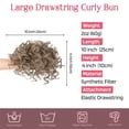 thumbnail image 2 of Synthetic Messy Bun Hair Piece Short Elastic Drawstring Hair Buns Clip in Curly Ponytail Hairpiece, 2 of 5