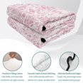 thumbnail image 4 of Quilts Full Size Bedding Set, Spring Pink Cobweb Lightweight Quilted Comforter, Abstract Boho Farmhouse Lines Soft Reversible Bedspread Coverlet with Pillow Covers for All Season, 78" x 90", 4 of 9